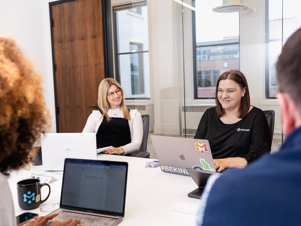 Mastery team members together at the office